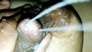 Indian wife milky boobs and nipple squeezed for milk by her husband